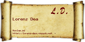 Lorenz Dea névjegykártya